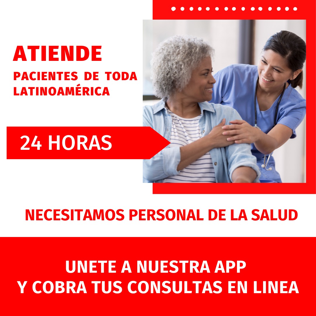 Necesitamos urgente Personal de la salud para atender a pacientes en toda Latinoamérica y brindar un mejor servicio de manera rápida y evitar largas filas en los centros de salud.
Regístrate Gratis aquí cruzmedika.com/es/ y empieza a Brindar tus servicios de manera Inmediata