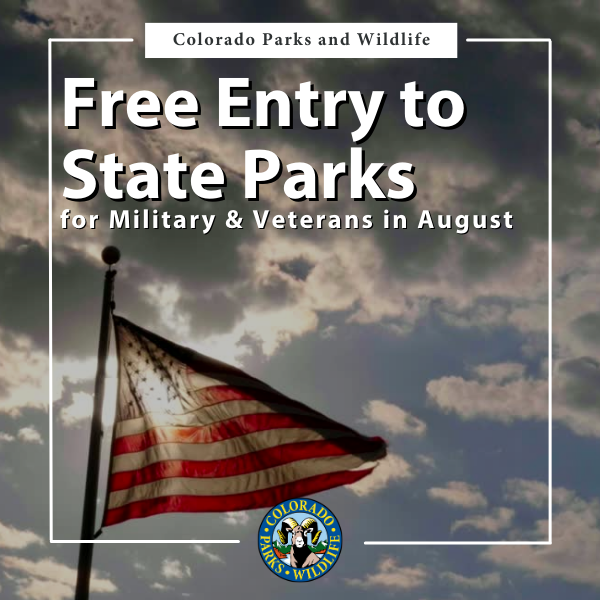 COParksWildlife's tweet photo. Land of the free because of the brave 🇺🇸

As a thank you, military members and veterans, resident and nonresident, can pick up a free August Military Pass at any Colorado state park or CPW office by showing proof of service.

Learn more now: https://t.co/C75UFiGpsy https://t.co/MNNjYkdrym