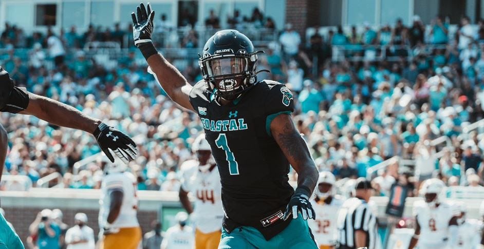 BoMaccormack's tweet image. Very grateful to have received a scholarship offer from Coastal Carolina University @xdye21 @KyleWSteinhoff @Coach_Willey_FB