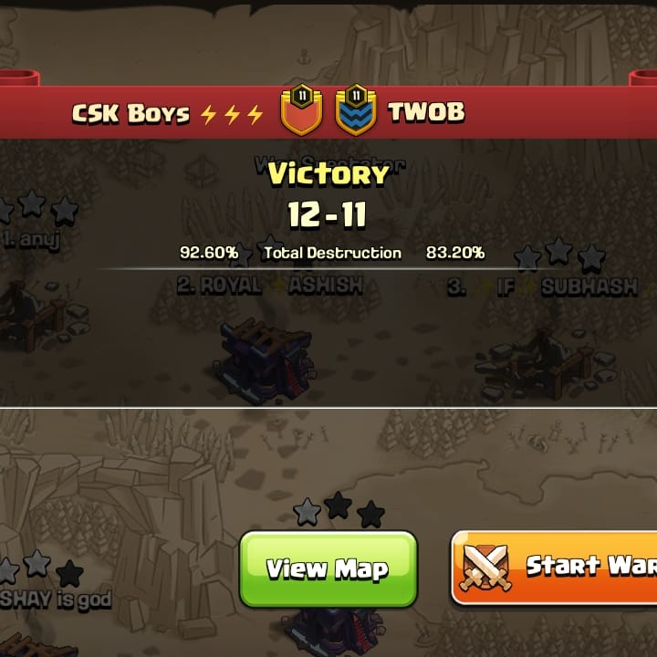 DeathgodCsk's tweet photo. Bot cup season 2
Match- week2
DeathGod CSK vs TWOB
@ClashofClans @CoCEsports #coc #ClashOfClans #eSports https://t.co/EDEcvZkEed