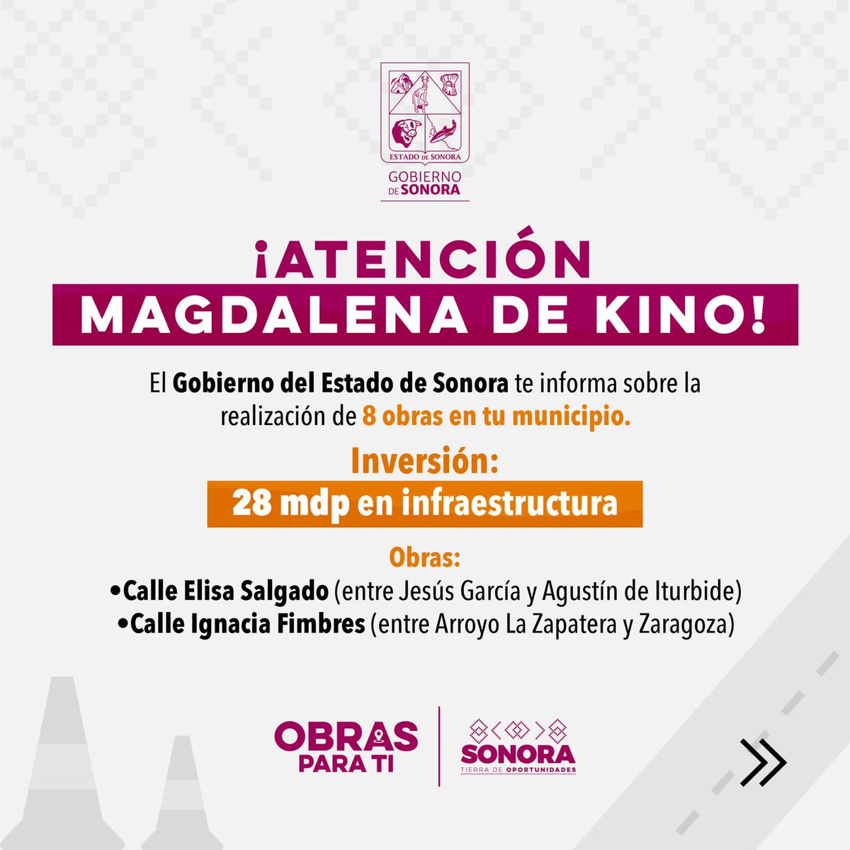 OrtezGuerrero's tweet photo. Muchas gracias Gobernador @AlfonsoDurazo por esta gran inversión para nuestro #PuebloMágico 
El tan esperado Auditorio Municipal así como obras de infraestructura, con esto #MagdalenaCrece 
@DelValleColosio https://t.co/5uXM9Kcroj