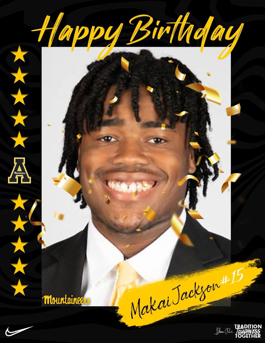 AppState_FB's tweet photo. Happy birthday to these Mountaineers this week 🥳 

@hetzel_michael 
@MakaiJackson7 
@markusclark05 
@Dretoven_1 

#GoApp #AppFamily https://t.co/gw7DLjpvRw