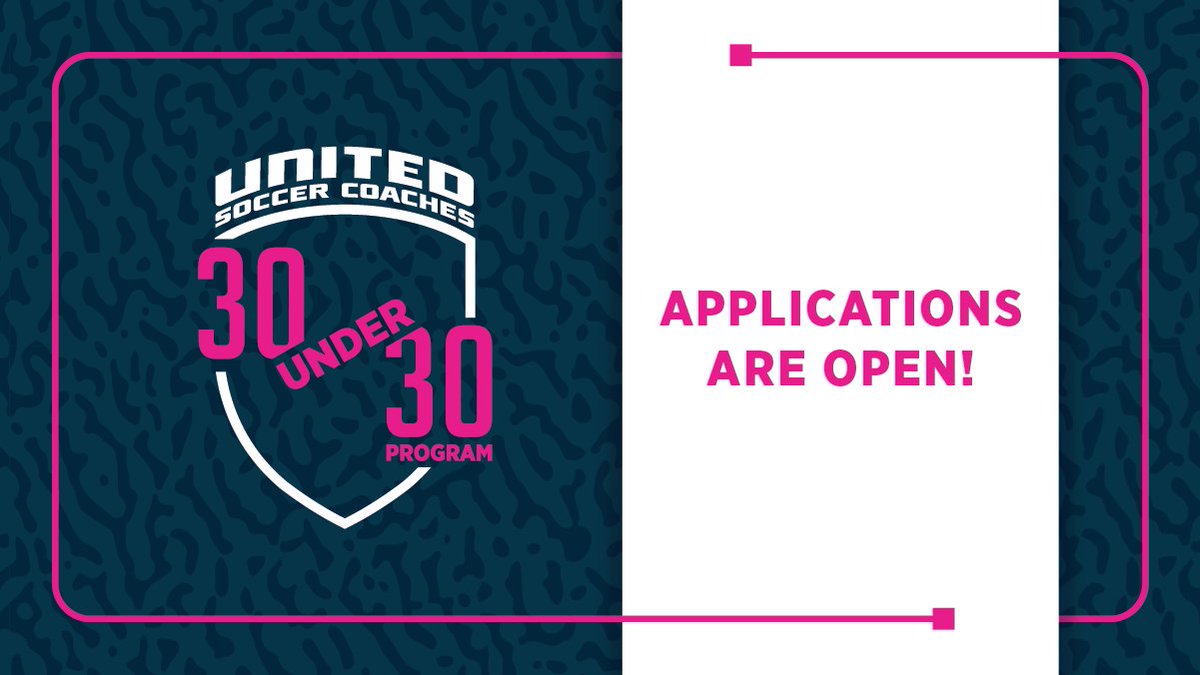 Applications for the United Soccer Coaches 30 Under 30 Program are now open!

United Soccer Coaches Members 30 years and younger can now apply for this year-long program providing mentorship and education opportunities. 

Apply here: bit.ly/33t1Yz3