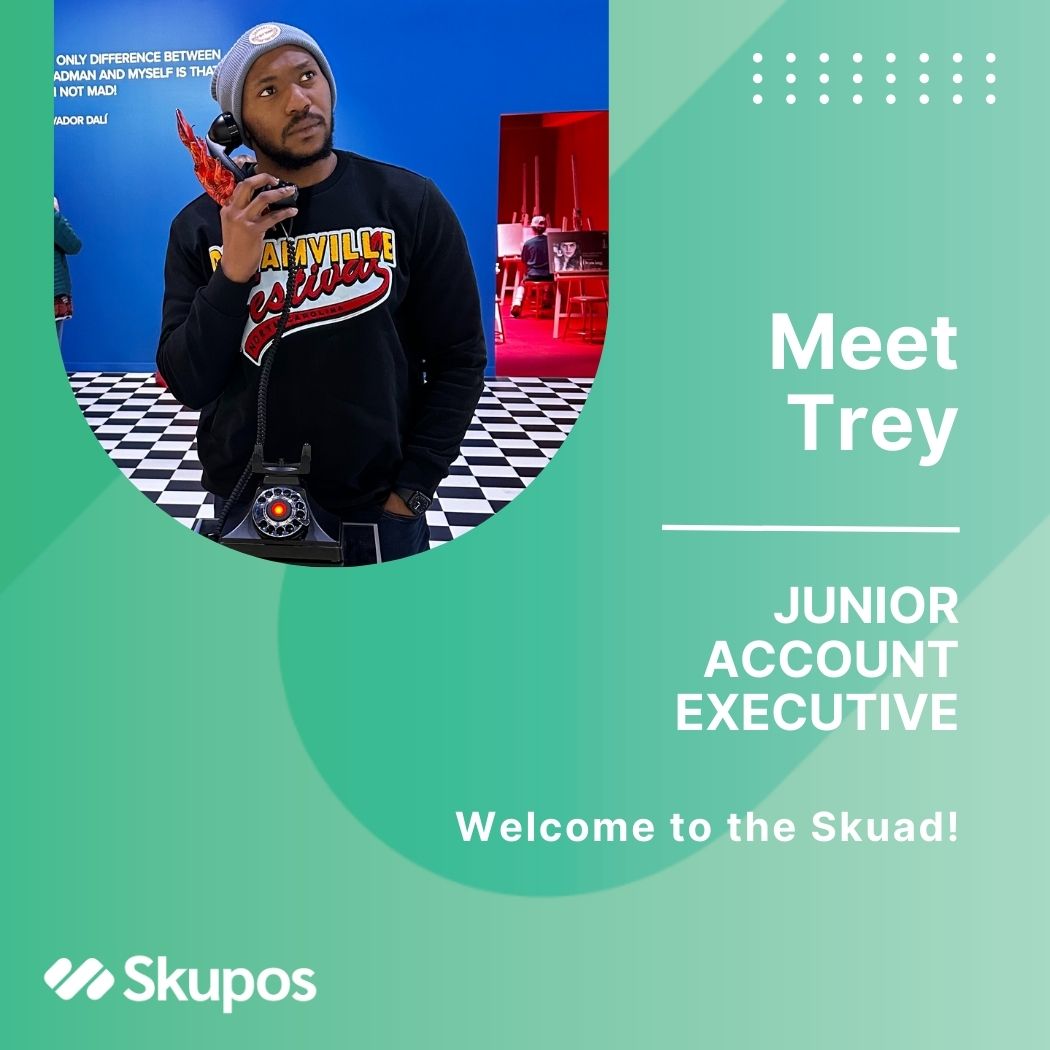We are thrilled to announce that Trey McGhee has joined the Skupos team as a Junior Account Executive!

A few fun facts about Trey: 
1. A 😸 and a 🐶 person (he has 2 dogs and a cat)
2. 🕵 Secret Service candidate
3. 🚫 No middle name