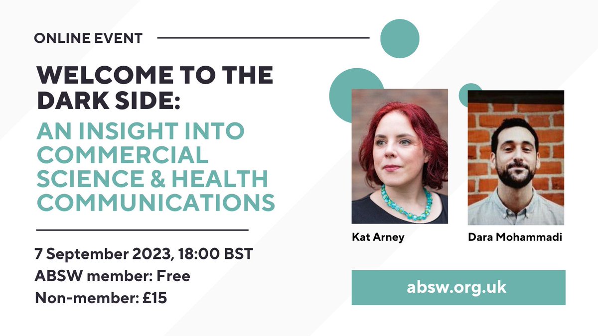 ABSW (@absw) on Twitter photo Think that corporate comms is just being a āPR shillā? Itās time to think again. Join <a href="/Kat_Arney/">Kat Arney</a>, <a href="/FirstCreateMe/">First Create The Media</a>, and <a href="/Dara_Mo/">Dara Mohammadi</a>, pointSeven, as they lift the lid on what itās really like to work with companies in the science and health space. absw.org.uk/events/welcome⦠Think that corporate comms is just being a āPR shillā? Itās time to think again. Join <a href="/Kat_Arney/">Kat Arney</a>, <a href="/FirstCreateMe/">First Create The Media</a>, and <a href="/Dara_Mo/">Dara Mohammadi</a>, pointSeven, as they lift the lid on what itās really like to work with companies in the science and health space. absw.org.uk/events/welcomeā¦