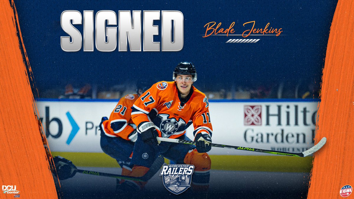The best name in hockey is back in Worcester!

Learn more about Blade Jenkins' signing here: railershc.com/worcester-rail…