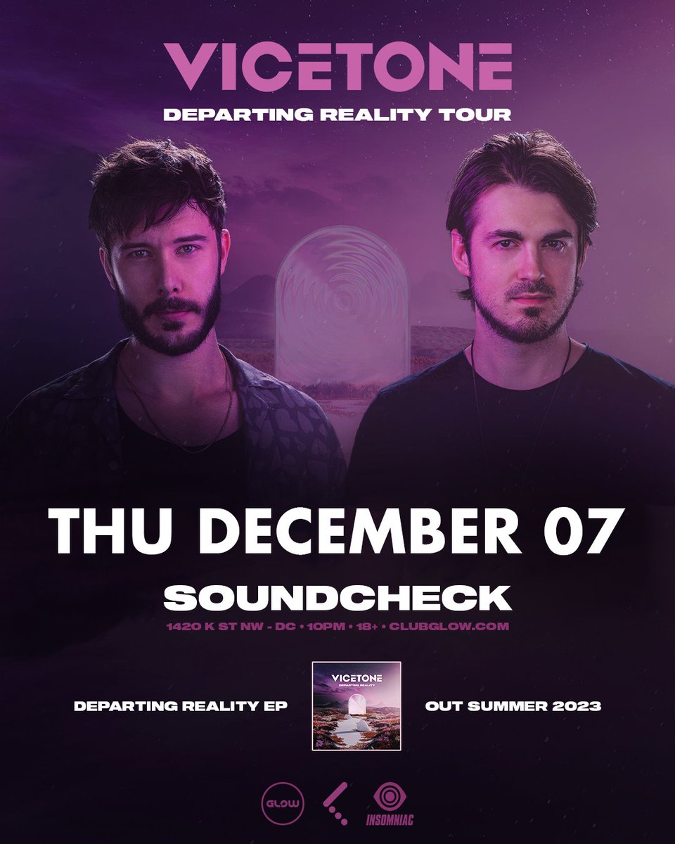 soundcheckdc's tweet photo. 🪞We’re 𝗗𝗲𝗽𝗮𝗿𝘁𝗶𝗻𝗴 from 𝗥𝗲𝗮𝗹𝗶𝘁𝘆 with @Vicetone on Thursday, December 7th at #Soundcheckdc. 🪞Tickets on sale now! → https://t.co/gYW9FDN5wt https://t.co/jLDxOkOZs5