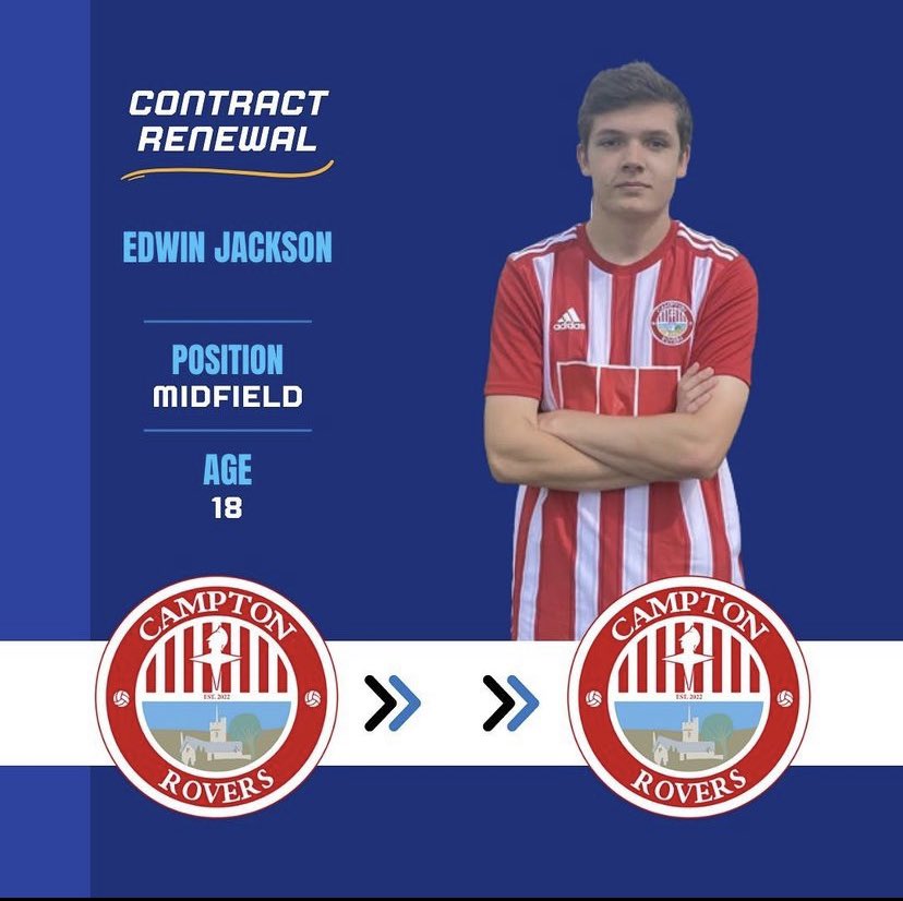 🤝 Jackson rejoins 🔴⚪️

After showing his incredible creative ability last season and being a vital player throughout, Edwin has committed to the Rovers again for the coming season 😍

Find out more about the squad for next season at camptonrovers.co.uk 🌐