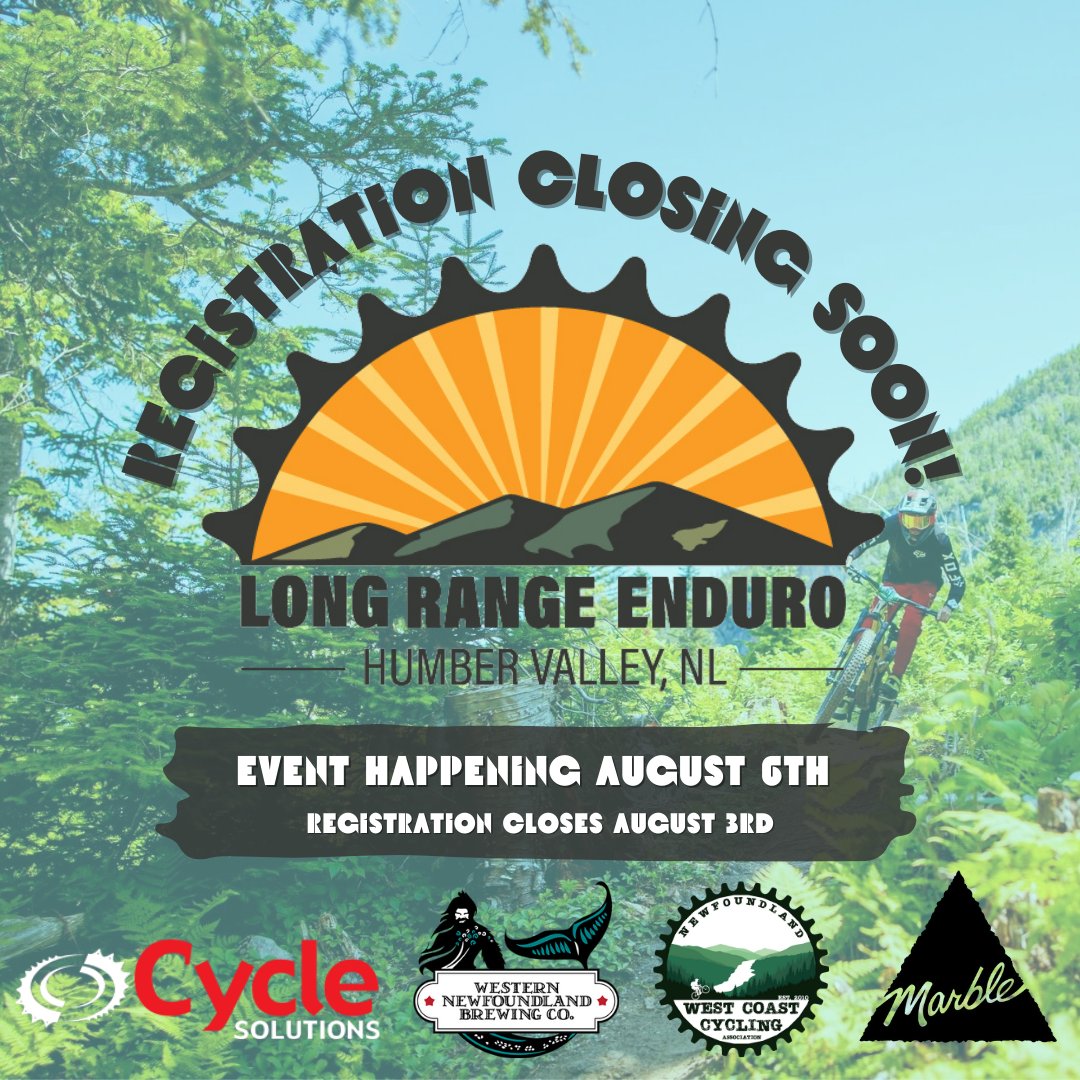 LONG RANGE ENDURO REGISTRATION CLOSES TOMORROW!

We're the home base for this incredible event, so after you've conquered the trails, pop over to Bishop's and let us pour you a cold one. 🍻 

Event is August 6th! Register below! 👇 

bit.ly/3QoEkyy

#explorenl #skimarble