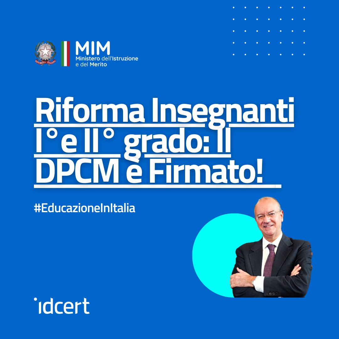 idcertofficial's tweet photo. 🎓🎓 Riforma nella formazione degli insegnanti secondari in Italia! Il DPCM è firmato, segnando un passo avanti significativo nell'#EducazioneInItalia. Leggi tutto sul nostro blog: https://t.co/7YMopSVcZb #RiformaDocenti https://t.co/onLXhXbBw0