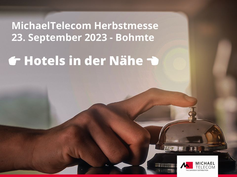MICHAELTELECOM's tweet photo. Komfort und Bequemlichkeit für deinen nächsten Besuch am 23. September auf unserer Herbstmesse in Bohmte.🫵
Buche ein Hotel aus unserer Auswahl auf der Messehomepage und wir kümmern uns.😇
https://t.co/vFzEGdzLlM
#messe #komfort #Bequemlichkeit https://t.co/K2ZSlIlfdV