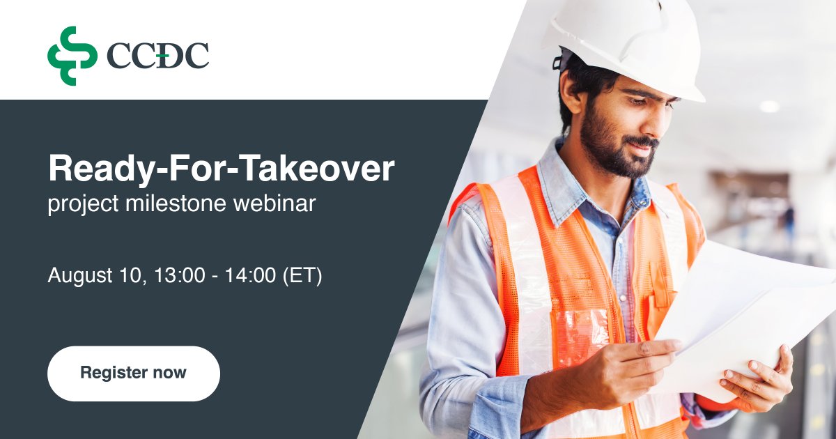 ConstructionCAN's tweet photo. Attention all construction professionals! 📣 Don't miss the @CCDCdocs webinar on August 10, where experts will explore "Ready-for-Takeover" - the milestone that changes the game.
Get insights into its creation, requirements, and application. Register now: https://t.co/sNoIN5PjDh https://t.co/fpknv26GQV