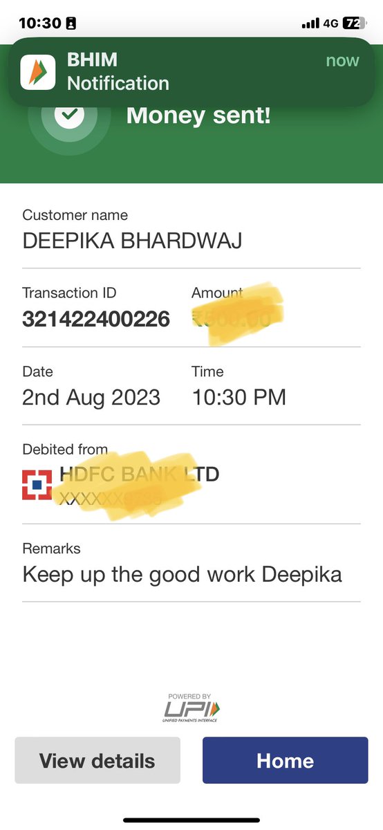 Maverickhealer's tweet photo. @DeepikaBhardwaj Sent a small contribution for the noble cause. https://t.co/hfG1hJRNq5