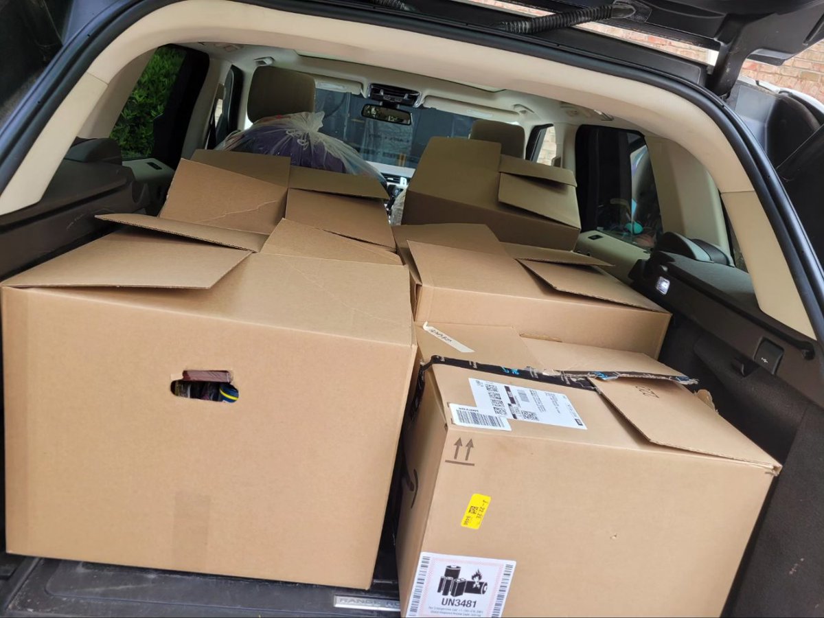 AbbysArmyNC's tweet photo. Duke Donation Day!
Tons of requested infant/toddler toys, phone accessories for the teens, Legos, squishmallows, end of treatment gifts, and everything in-between dropped off this morning at @duke_childrens !!! The car was packed! 💜
#noonefightsalone🎗 
#bethegoodintheworld https://t.co/bYqDJytflG