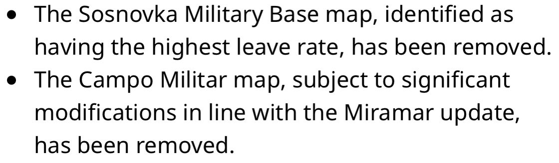 Throne0_'s tweet photo. @spidey98_kk They have removed the Erangel military base TDM as well, the one with all the crashed planes. Although one spawn side was hugely stronger than the other, it was still one i enjoyed playing and one of the only maps worth using a DMR on imo. https://t.co/DNU76z6w3J