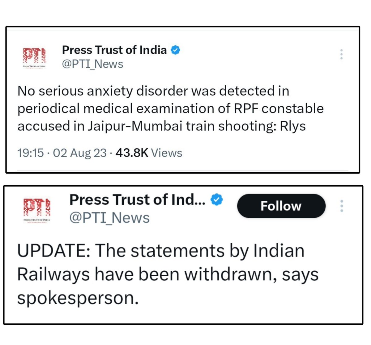 vijaythottathil's tweet photo. Railway had to withdraw as Boss got angry ?? First statement will spoil their cooked up story ! 

I’m sure spokesperson will lose his job for this ! https://t.co/6haMdy2YBt