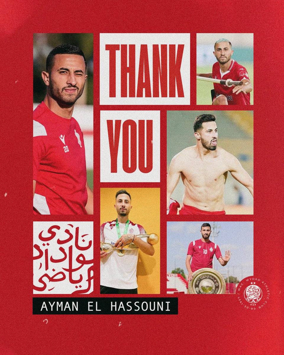 Starkclips_'s tweet photo. Ayman El Hassouni has parted ways with Wydad

The 28 year old Morrocan winger joined Wydad in 2014 and scored 28 goals in 220 games

#DimaWydad 
#PartellSports https://t.co/zIvqlMjP76