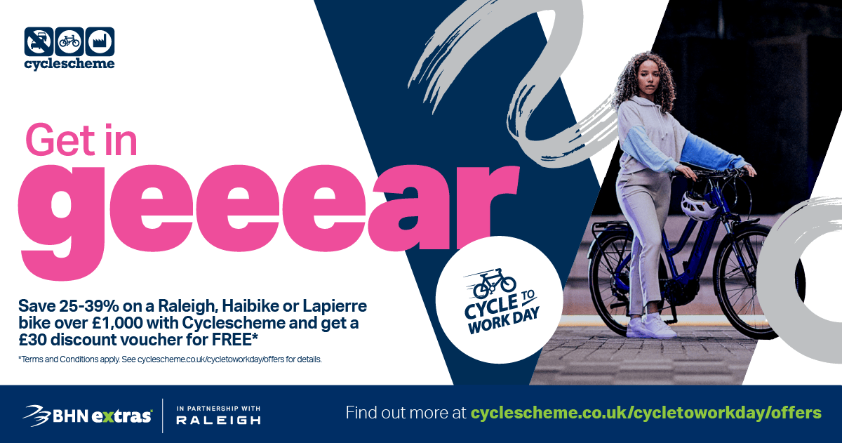 CYCLE TO WORK DAY EXCLUSIVE: get a double deal on your new Raleigh, Haibike or Lapierre bike with Cyclescheme! Interested? 👉buff.ly/3OsDhvZ