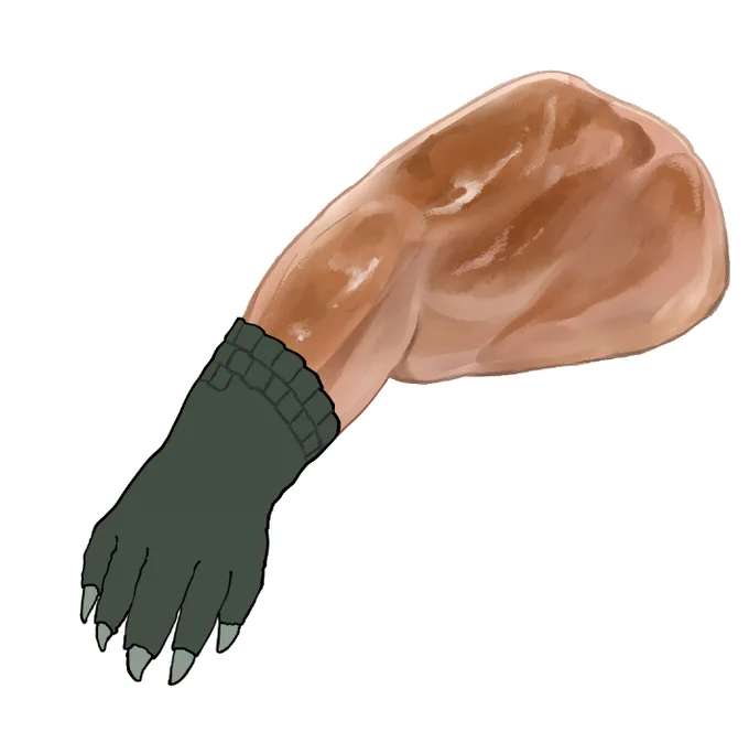 なんで夜中にワニ肉描いてるん?