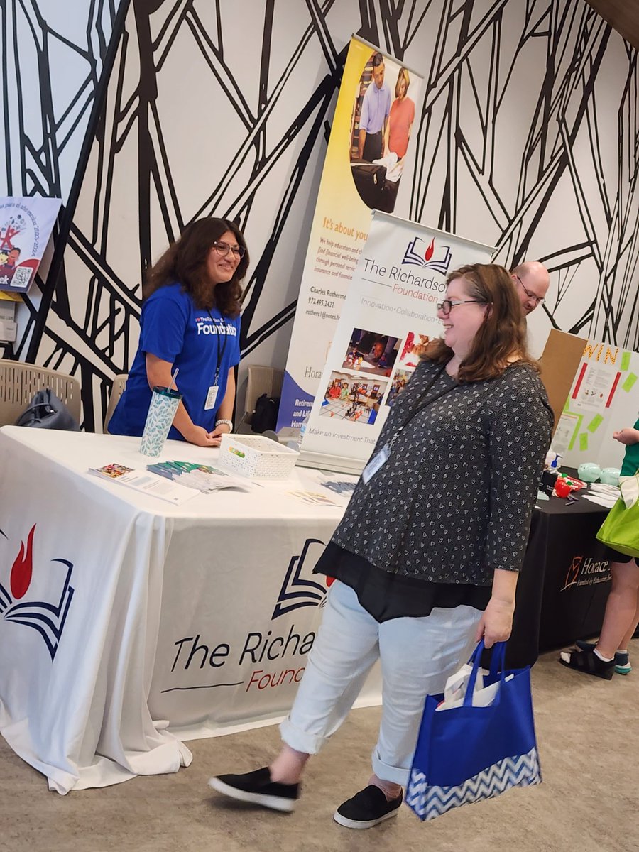 RISD_Foundation's tweet photo. Shout out to Maliha #RMSIP intern who is here @LakeHighlandsHS talking to new teachers! We are so excited to support @Richardson_ISD staff and Maliha!! #RISDWeAreONE https://t.co/uDH6aKswyS