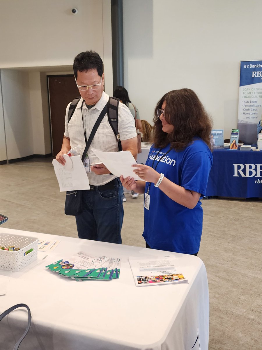 RISD_Foundation's tweet photo. Shout out to Maliha #RMSIP intern who is here @LakeHighlandsHS talking to new teachers! We are so excited to support @Richardson_ISD staff and Maliha!! #RISDWeAreONE https://t.co/uDH6aKswyS