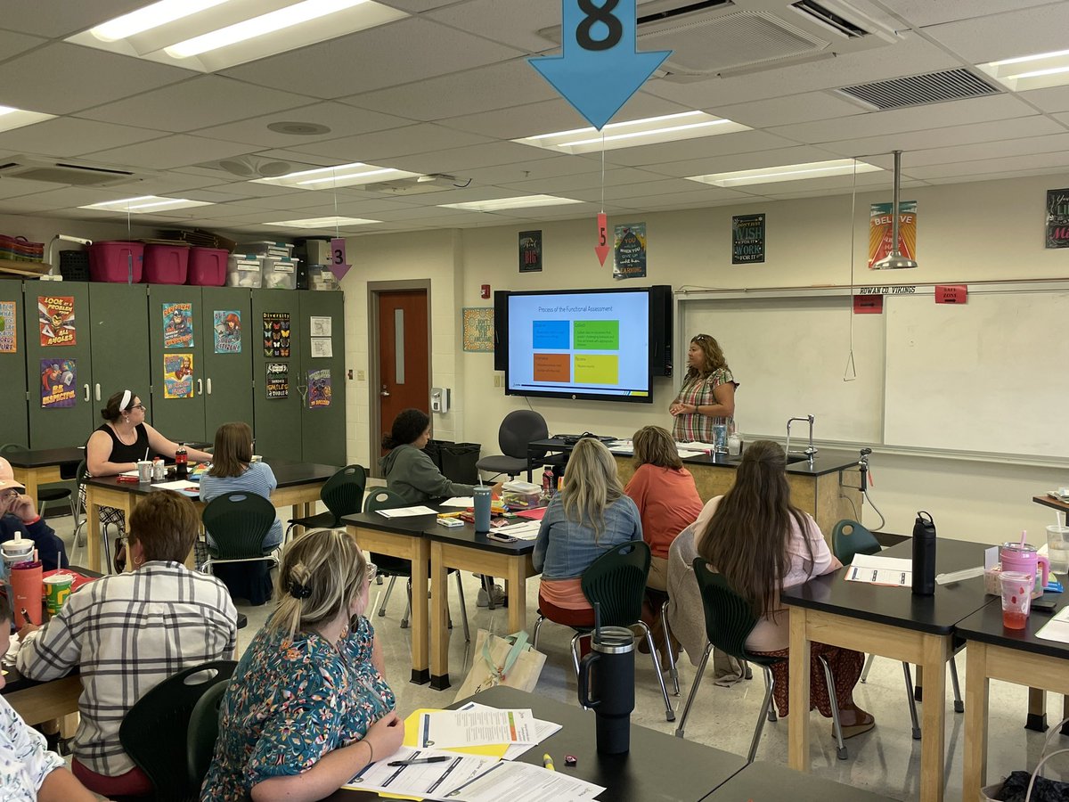 AshlandRTC's tweet photo. Rowan County Early Childhood Educators have been deeply engaged in learning about Tier 3 of Pyramid Model…and they are STILL SMILING!! It’s always a great day with this group! #rcpsshines #rcLEAD https://t.co/IreEZUPO90