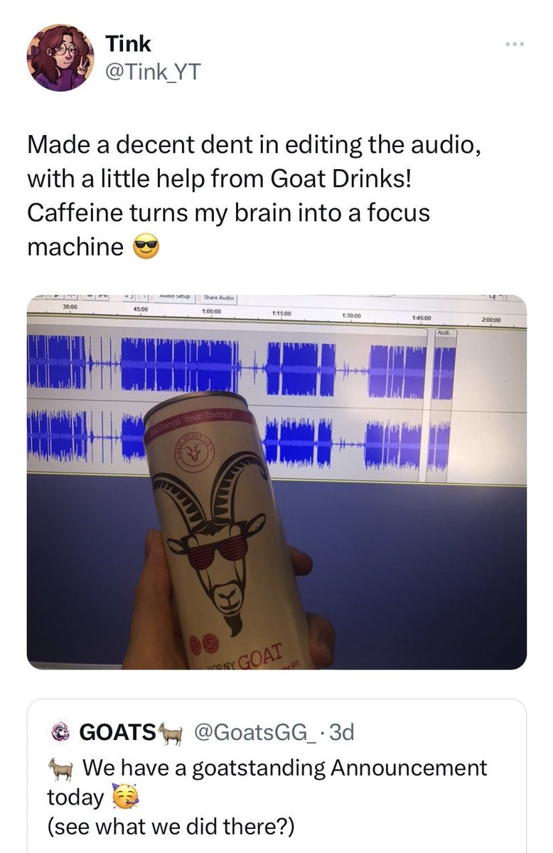 GoatsGG_'s tweet photo. Our Goats are absolutely loving their @hornygoatdrinks 👾

With Great Power comes Great Gaming &amp; The Teams are keeping Healthy &amp; Hydrated  🎮

Head over to https://t.co/ou4MS0mspd to grab yours now 💝 

#GoatsGG #GOAT𓃵 #Esports #Gamers #twitchcommunity https://t.co/3qDlrzitHW
