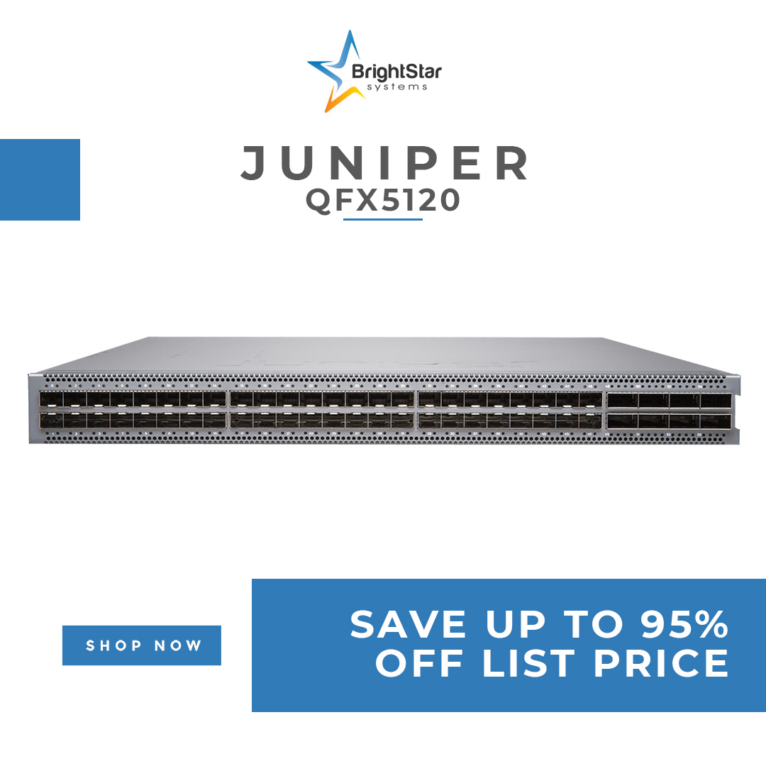 BrightStar_USA's tweet photo. Embrace innovation by opting for the Juniper QFX 5120! Experience seamless and powerful networking that will take your connectivity game to a whole new level. Give a new shape to the future of networking with BrightStar Systems! 🚀
#BrightStarSystems #JuniperQFX5120 https://t.co/xP8IvUuVCP