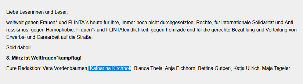 readyhaterone's tweet photo. @Kuchngeschmack Artikel ist Müll, dass man aber "über diese Katharina wirklich garnichts findet, außer die beiden Artikel" ist dennoch falsch:
https://t.co/Rjveq5Z3Fe
https://t.co/zZntRKlCFx
https://t.co/2vwgvjDO6b
https://t.co/d8KL2fW2xG https://t.co/BbeQwO9WVz