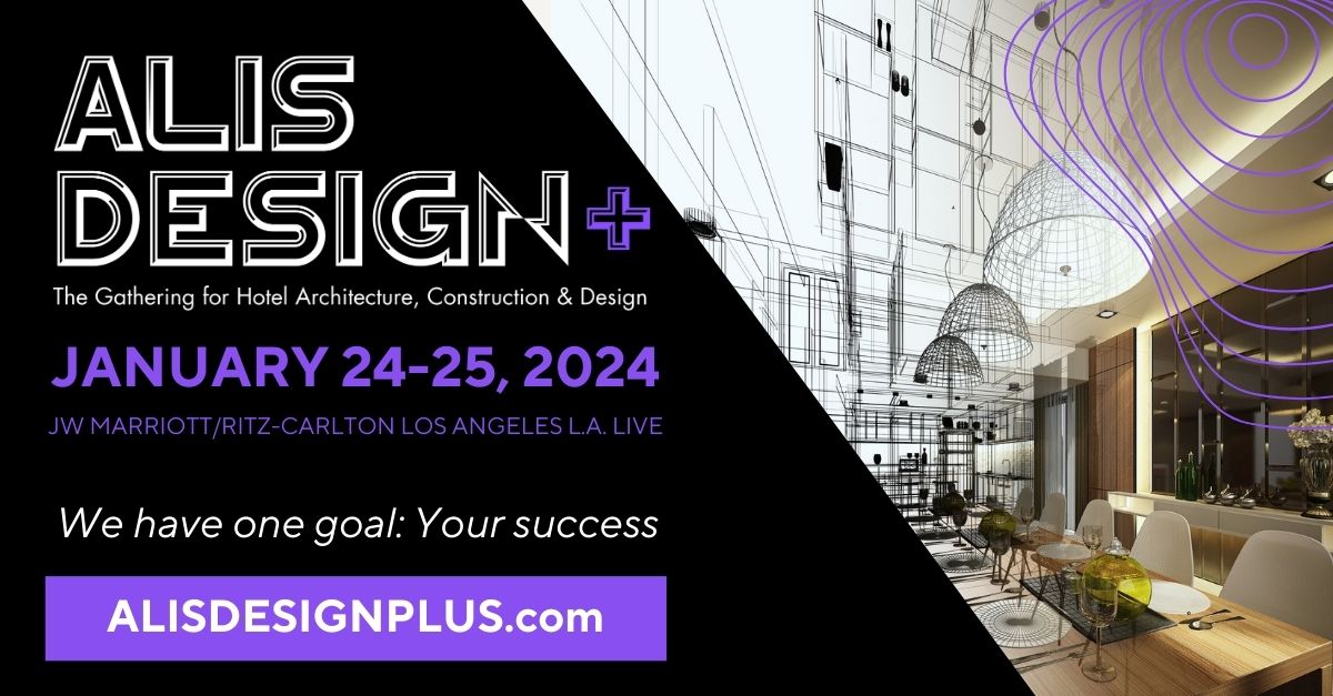 ALIS DESIGN+ is the gathering place for hotel architecture, construction, &amp; design. This event provides a forum for thought leaders who own, invest, develop, design, build, procure, supply, operate &amp; consult to maximize creativity &amp; the bottom line. ow.ly/i3XR50Pr3A3
