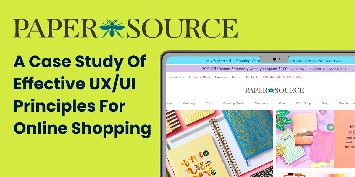 barno_team's tweet photo. Check out our latest article on Medium, where we analyze the website of @Paper_Source , a popular stationery and gift retailer.
https://t.co/Vj4jGss4UD
#ux #uxdesign #uxreview #ui #uiux #usability #onlineshopping #webdesign #casestudy #medium #designthinking #uxtips https://t.co/S5npbzHcHj