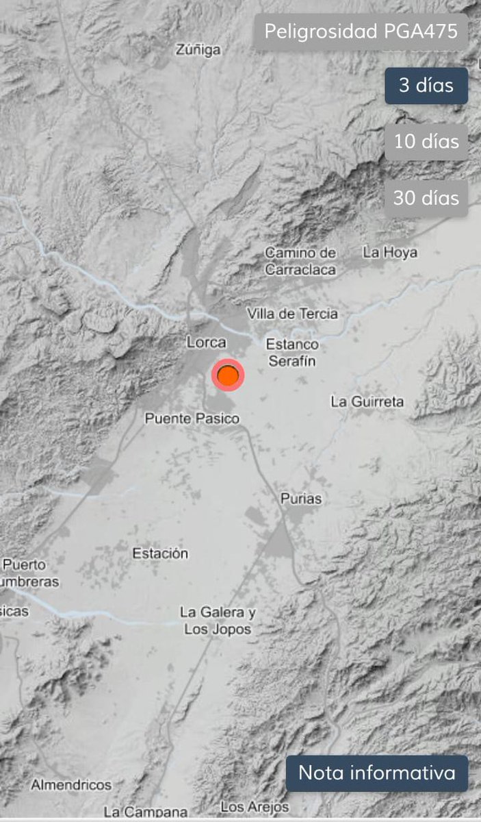 AytoLorca's tweet photo. ⚠️Ante el #terremoto registrado hace unos minutos en #Lorca rogamos mantener la calma y atender las recomendaciones habituales
Epicentro en Campillo, intensidad 3,3
1⃣1⃣2⃣ Ante cualquier situación de emergencia ponerse en contacto con @112Lorca https://t.co/WTHXWfpWWh