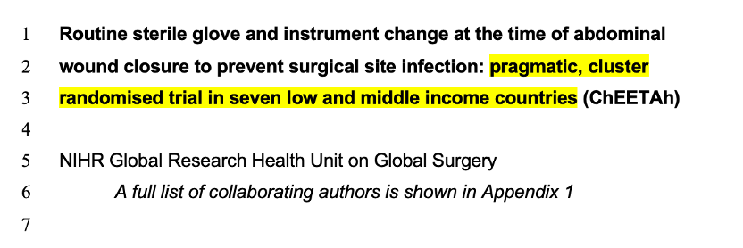 aneelbhangu's tweet photo. 🔥10 tips for academics/surgeons when writing research papers🔥

This is one of the most common areas I get asked for advice. See real examples from the CHEETAH paper here 👇

1. Title
Write a good, technical title that doesn’t give away the result.