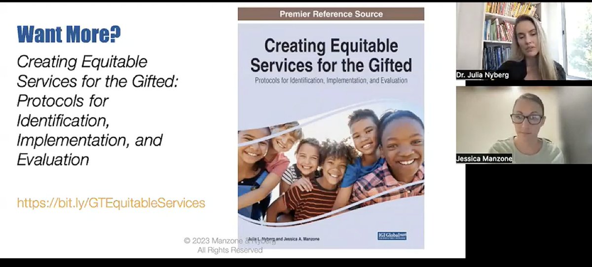 Connect with <a href="/drjulianyberg/">Dr. Julia Nyberg</a> and her colleague Dr. Jessica Manzone for a strategy on how to create an equitable #giftedEducation program!