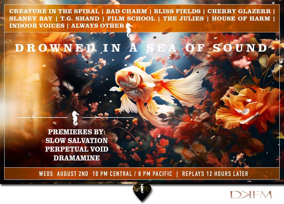 TONIGHT on @decayfm @ 10pm CST/8pm PST I’ll be sharing a brand new episode of Drowned in a Sea of Sound. This show includes THREE beautiful premieres, by Slow Salvation, Perpetual Void and Dramamine. **Replay Thursday morning @ 10am CST/8am PST.