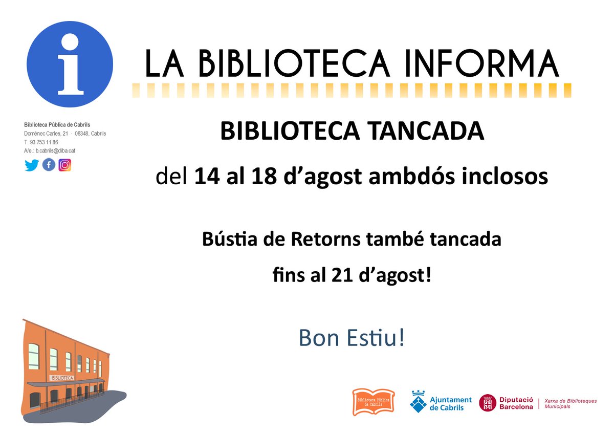 biblioteca cabrils tweet media
