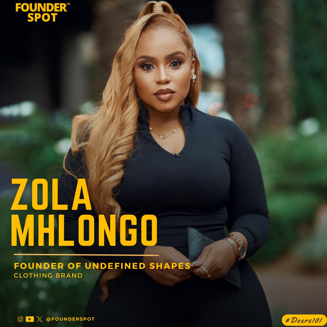 founderspot's tweet photo. Today on FounderSpot #doers101 we're showcasing an entrepreneurial story of Zola Mhlongo the Owner of  UNDEFINED SHAPES a clothing Brand. https://t.co/b10OZjBsxP https://t.co/0A8rYc7hM0