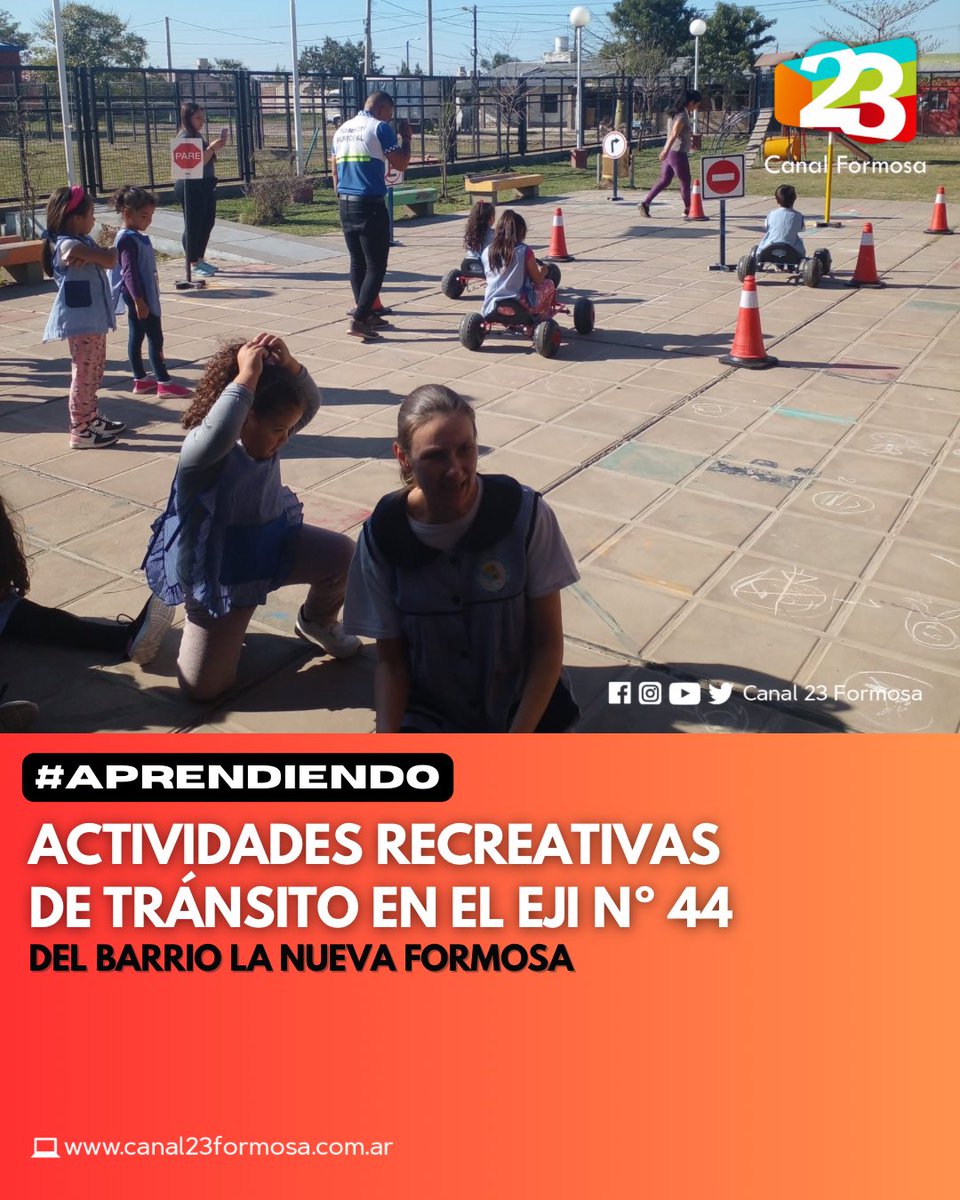 canalformosa's tweet photo. 🔴 #APRENDIENDO • Actividades Recreativas de Tránsito en el EJI Nº 44 del barrio La Nueva Formosa ⚠️
#seguridadvial #alumnos #niños #aprendizaje #vial #seguridad #eji #jardin #escuela #conductor #lanuevaformosa #formosacapital https://t.co/OzHglHgZyG