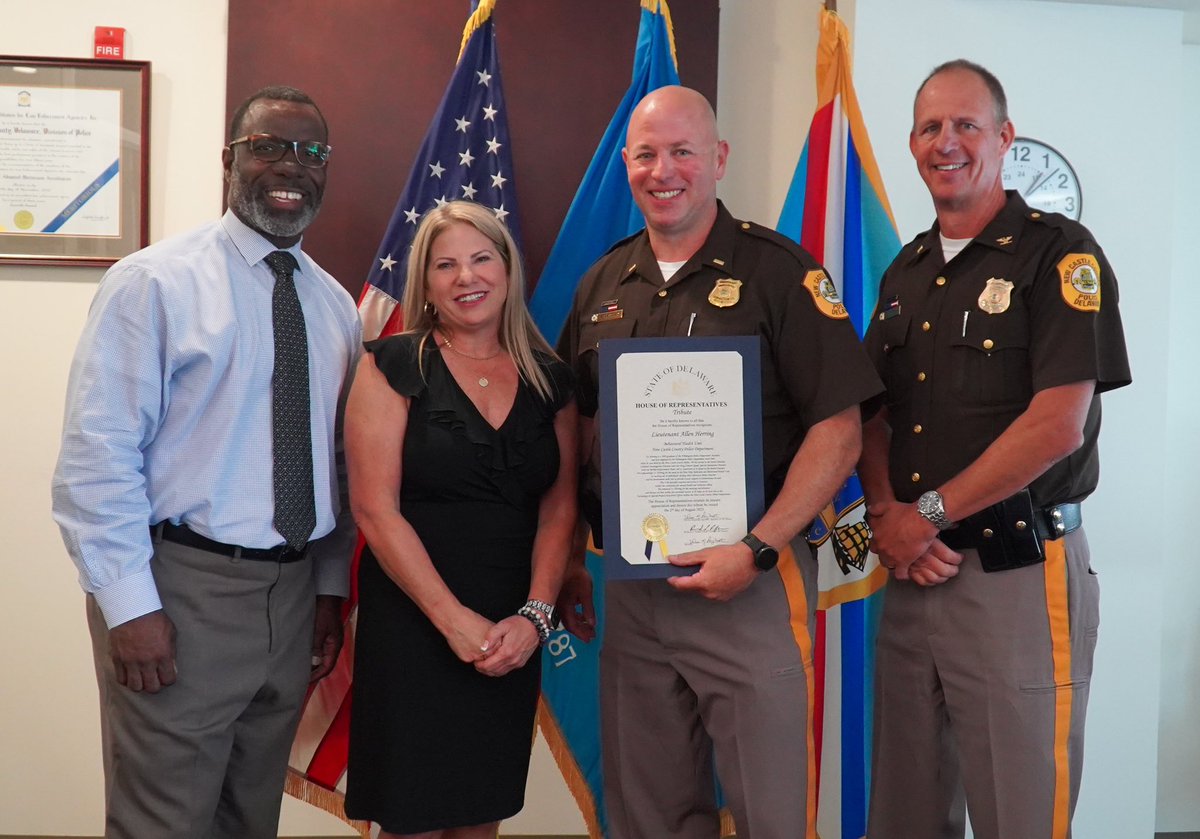 Today, August 2, Representative Longhurst presented Lieutenant Herring with a tribute for his service and dedication to the Behavioral Health Unit. Congratulations on your accomplishment Lieutenant Herring!