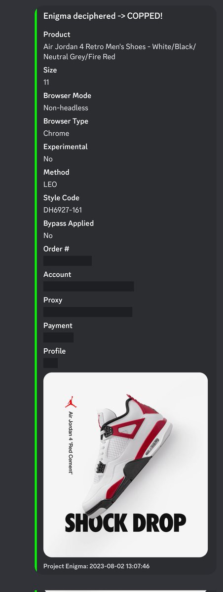 Got 3 of the Red Cement 3's headed my way: 10.5, 11, and 11.5 Definitely 🔥🔥 colorway, DM to secure a pair now 👍 CG: @polarchefs Proxies: @ProxyChimp, @ne0sole Accts: @Arctic_Tools B: @ProjectEn1gma
