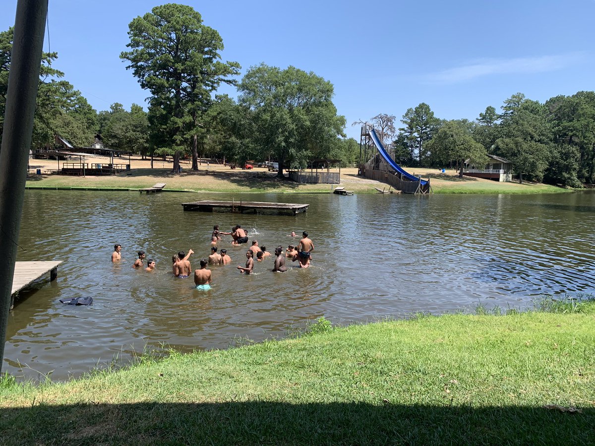 Day 3 ✅... now for some fun at Salmon Lake! 
<a href="/dctf/">Dave Campbell's — TexasFootball.com</a> #txhsfb