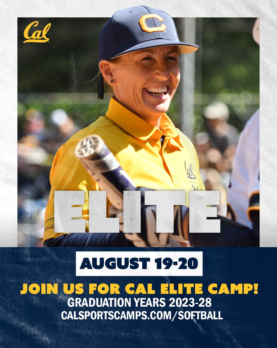 𝙀𝙡𝙞𝙩𝙚 𝘾𝙖𝙢𝙥 🥎🐻 Sign up now for our camp on August 19-20. Details » calbea.rs/3DYJc69 #GoBears