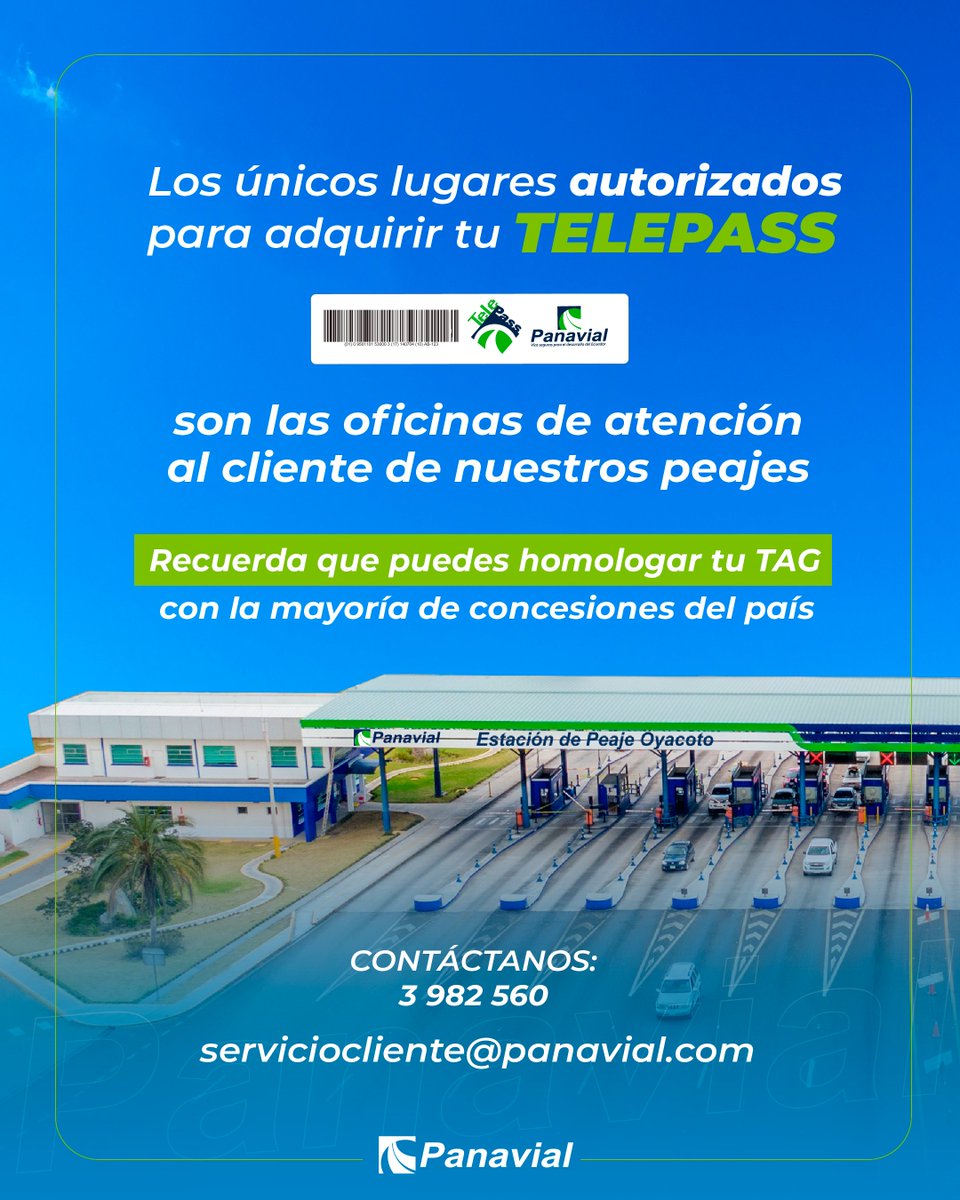 Panavial_ec's tweet image. 🧳¿Listos para viajar en el próximo feriado del #10DeAgosto?🧳

Compra tu TAG #TelePass y 🧐RECUERDA mantenerte seguro y comprarlo en las OFICINAS DE ATENCIÓN AL CLIENTE de cada uno de nuestros peajes. Estos son los ÚNICOS sitios autorizados para adquirirlo. 

#TuPanaContigo