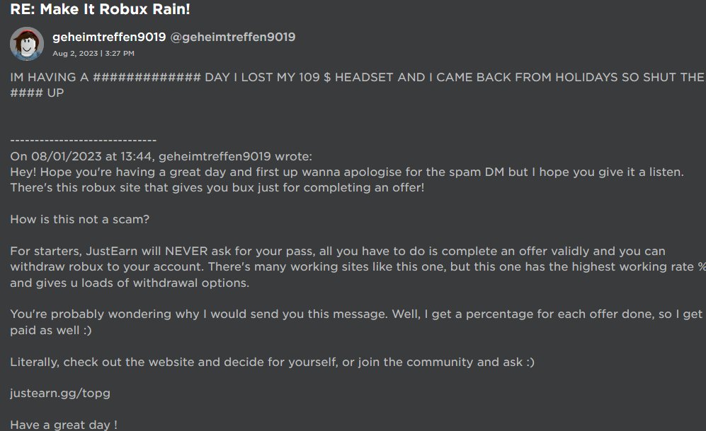 MelioRoblox's tweet image. #roblox #robloxyt @AlbertsStuff HELP @Roblox PLS STOP THE MESSAGE SPAMS ( put the tags there i didnt curse)