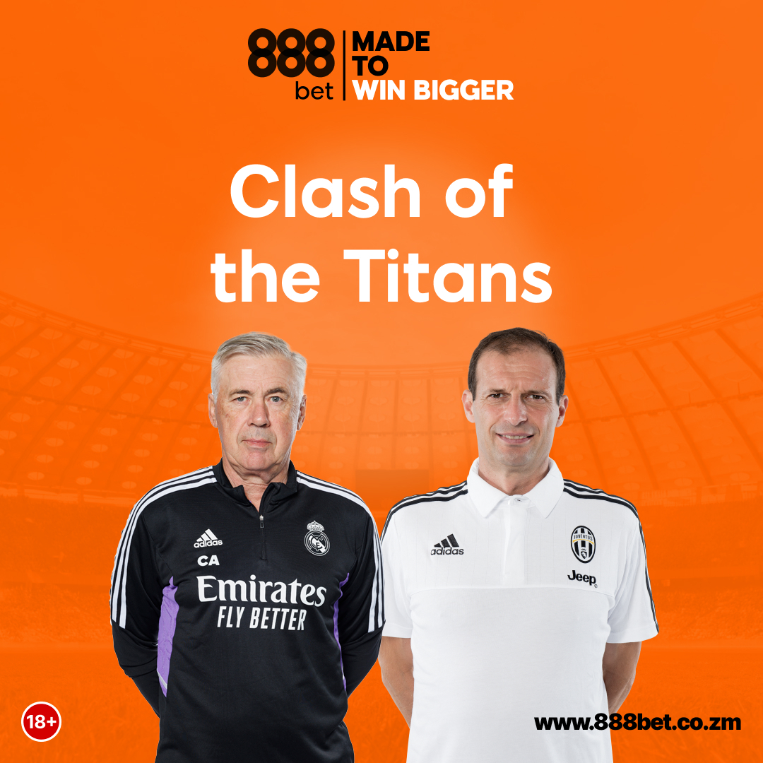 888betzambia's tweet photo. Time to Play! Turn your predictions into big wins.
Predict the correct score at half-time for Juventus Vs Real Madrid. 25 random winners will be awarded K150 free bets. 
Winners will be selected by 3rd Aug, 6 PM.
Try your luck at https://t.co/rNPA25DvFQ.

 #FloridaCup #888Bet https://t.co/LeyVIqvmfh