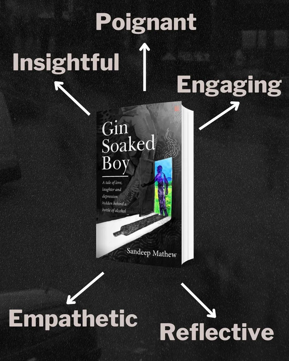 Gin Soaked Boy is an honest narrative that unravels the thrill of the highs while swiftly divulging the painful reality of the lows. Here are 5 words to describe it. Grab a copy of my book today. amazon.in/Gin-Soaked-Boy…