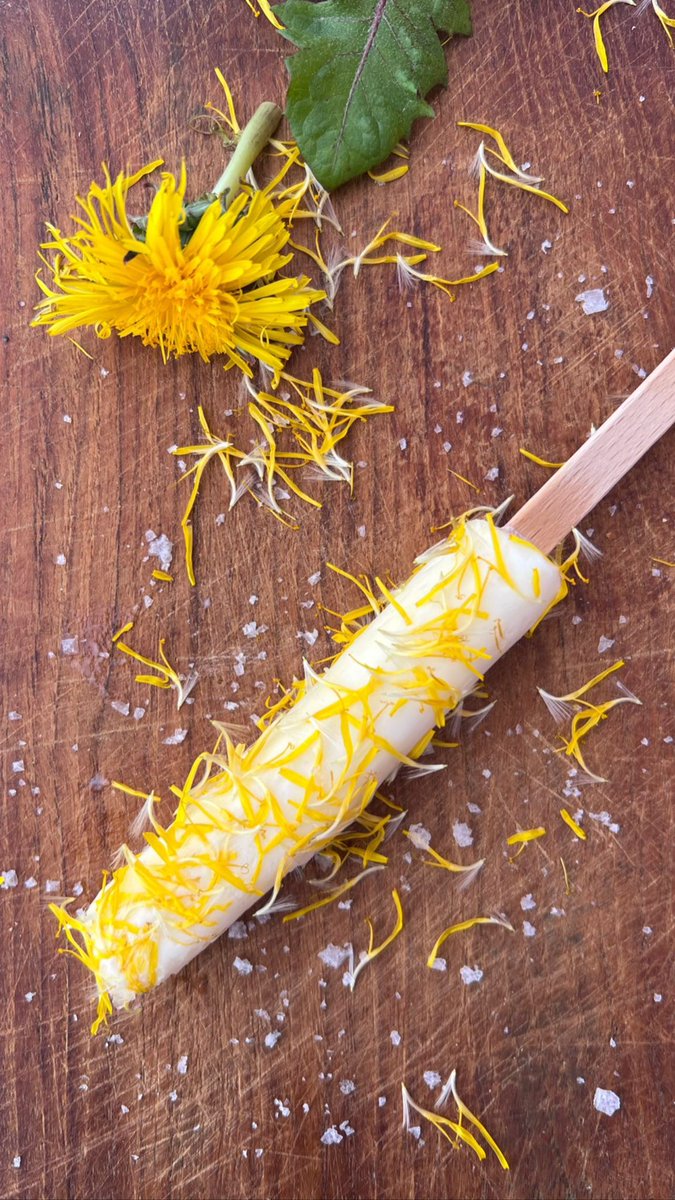 HavsnoSeaSalt's tweet photo. Dandelion & Flake Salt~add your favorite frozen treat.
#havsno #thatsummerfeeling #godsommer #norwegiansea #foraged #eatyourweeds #flakesalt #dandelion https://t.co/m5OeUyxL5Z
