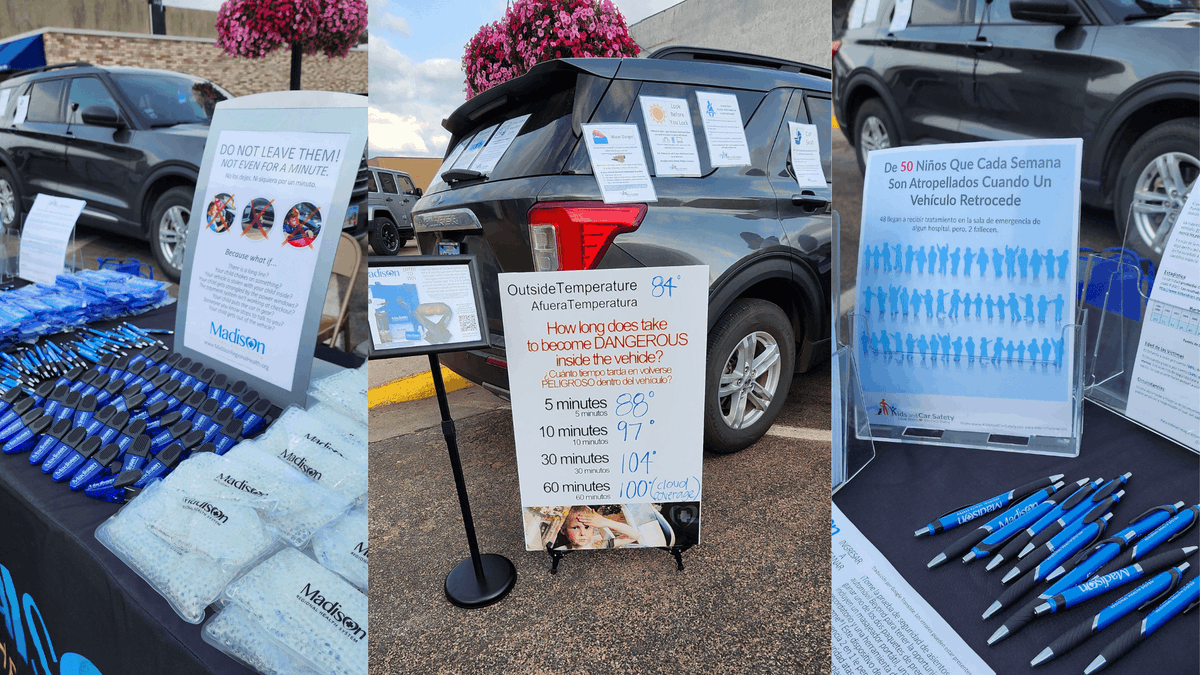 Madison_Health's tweet image. We had a great time at National Night Out! 
Never leave a child inside a vehicle alone. Not even for a minute! For safety tips, click here: madisonregionalhealth.org/wp-content/upl…
