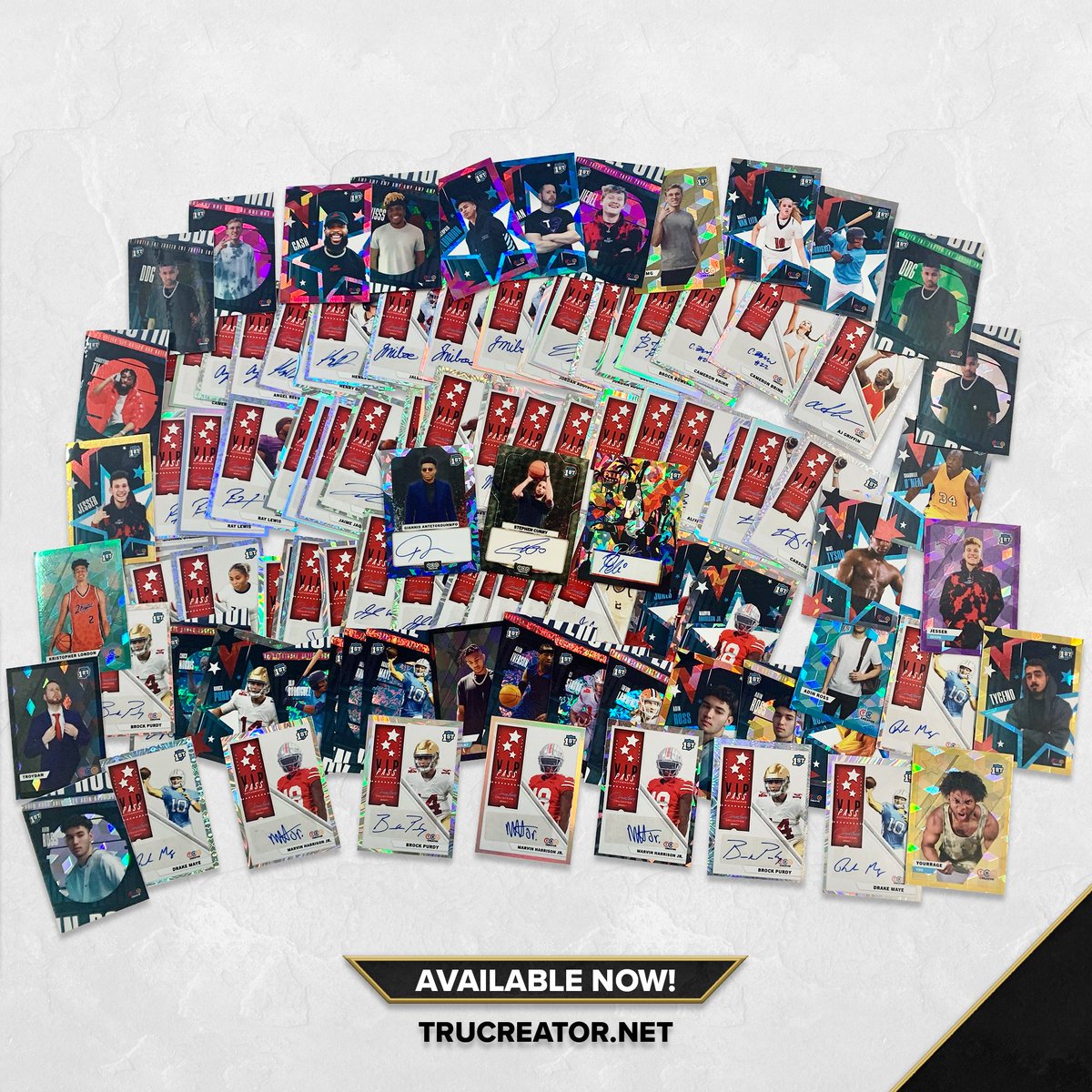 1/1 Edition Creators Collection is now live - 24 packs per box and a 1/1 card in every box!🔥 Swipe to also see some of the hits featured in the INSANE boxes 👀 secure your own at TruCreator.net ✅ #TruCreator