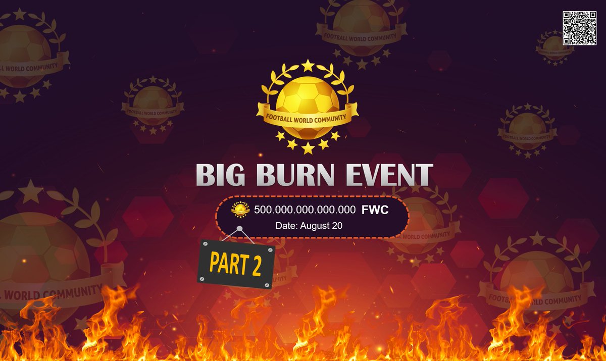 FWCOMMUNITY_Q2T's tweet photo. @AltcoinDailyio 🔥 $FWC Big Burn Event

⚡️Part 2 
Total: 500.000.000.000.000 FWC

🔔Date: August 20, 2023

#FWC brings something big to all of you holders💲

#Crypto #Token 
#Bigburn #Burning 
#Binance    #FWC #bnb https://t.co/3sksz3gZpq